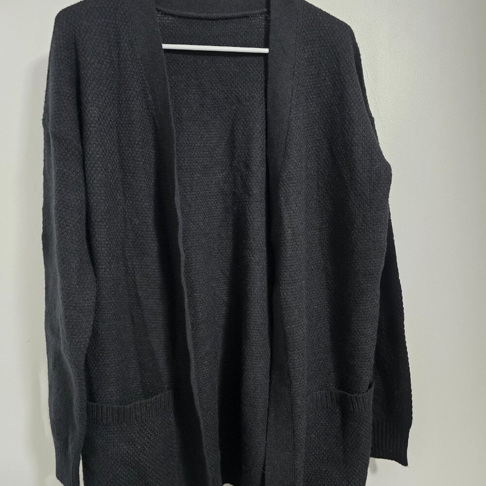 black cardigan